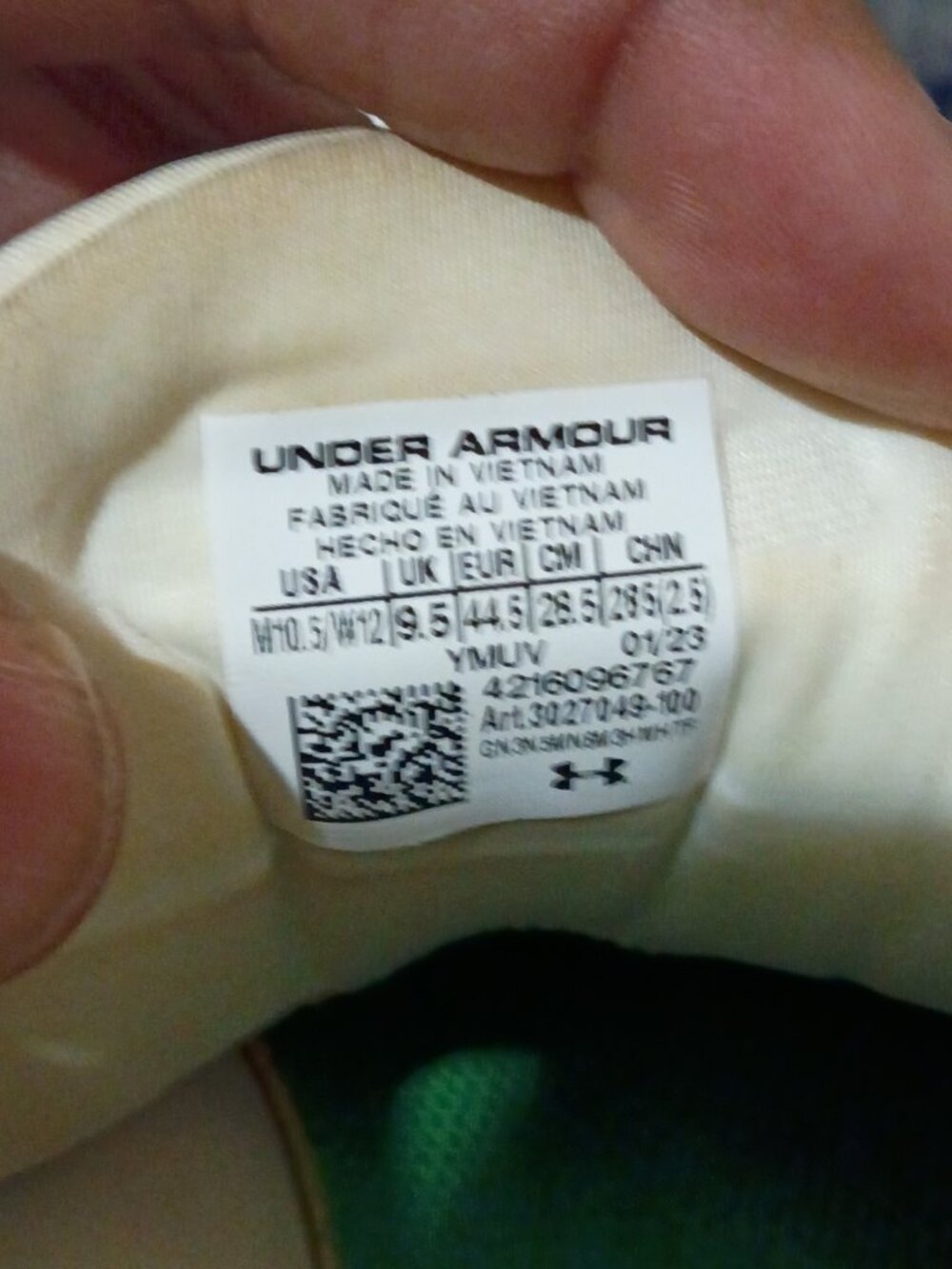 Under Armour Slip Speed BOA White Kelly Green Low Top Athletic Shoes Men's 10.5 - Picture 2 of 14